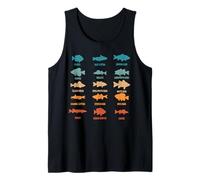 Pesca Tipos de Especies de Peces de Agua Dulce Biología Camiseta sin Mangas