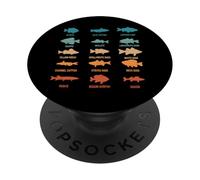 Pesca Tipos de Especies de Peces de Agua Dulce Biología PopSockets PopGrip Adhesivo