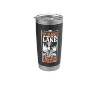 Pesca y American English Coonhound Vaso térmico de acero inoxidable de doble pared