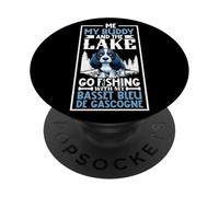 Pesca y Basset Bleu de Gascogne PopSockets PopGrip Adhesivo
