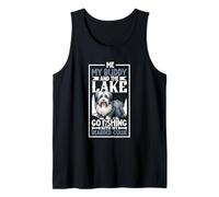 Pesca y Bearded Collie Camiseta sin Mangas