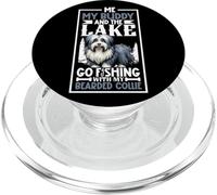 Pesca y Bearded Collie PopSockets PopGrip para MagSafe