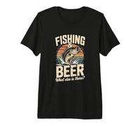 Pesca Y Cerveza Que Más Hay Bajo Retro Camiseta Premium