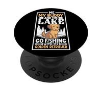 Pesca y Golden Retriever PopSockets PopGrip Adhesivo