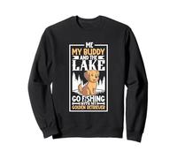 Pesca y Golden Retriever Sudadera