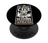 Pesca y Irish Soft Coated Wheaten Terrier PopSockets PopGrip Adhesivo