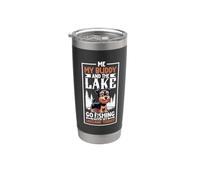 Pesca y Lakeland Terrier Vaso térmico de acero inoxidable de doble pared