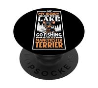 Pesca y Manchester Terrier PopSockets PopGrip Adhesivo