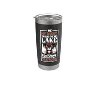 Pesca y Staffordshire Bull Terrier Vaso térmico de acero inoxidable de doble pared
