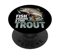 Pescado Alrededor Encuentra truchas PopSockets PopGrip Adhesivo