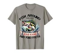 Pescado Alrededor Y Encuentra Fe Pesca Pescador Religioso Camiseta