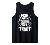 Pescado Alrededor Y Encuentra Trucha Pesca Vintage Camiseta sin Mangas