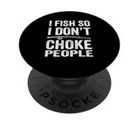 Pescado así Que no estrangulo a la Gente Pesca Divertida Diciendo Pescadores PopSockets PopGrip Adhesivo