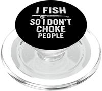 Pescado así Que no estrangulo a la Gente Pesca Divertida Diciendo Pescadores PopSockets PopGrip para MagSafe