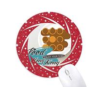 Pescado bola China Hong Kong Wheel mouse pad de goma roja redonda