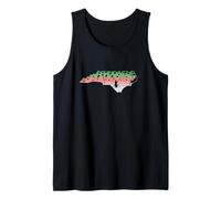Pescado Carolina del Norte NC Montañas Rainbow Trucha Pesca con Mosca Camiseta sin Mangas