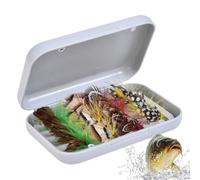 Pescado con Mosca Conjuntos de cebos para Perca, Equipo de Realista, Cebo Compacto de Agua Dulce, para los Pescadores en Lagos ríos Arroyos estanques Hombres papás