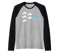 Pescado Dorado contra la Mainstream Camiseta Manga Raglan