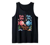 Pescado Él O Pescado Ella Mamá ToBe Género Revelar Ocean Baby Camiseta sin Mangas