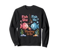 Pescado Él O Pescado Ella Mamá ToBe Género Revelar Ocean Baby Sudadera