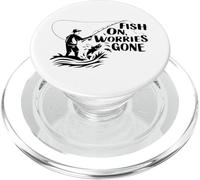 Pescado en preocupaciones desaparecidas disfrutar de la vida al aire PopSockets PopGrip para MagSafe