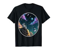 Pescador Astronauta Espacio Pescador Universo Solo Sueño Camiseta