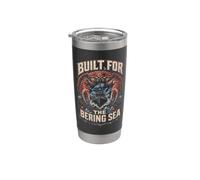 Pescador De Cangrejo Real De Alaska Built For The Bering Sea Vaso térmico de acero inoxidable de doble pared