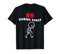 Pescador Divertido no Pesca Hoy Triste Stickman Amante de Camiseta