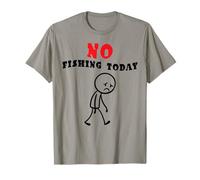 Pescador Divertido no Pesca Hoy Triste Stickman Amante de Camiseta