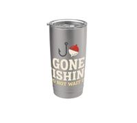 Pescador ido a pescar no esperes viaje de pesca Vaso térmico de acero inoxidable de doble pared