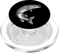 Pescador Pescador de Pesca de Lucio del Norte Vintage PopSockets PopGrip para MagSafe