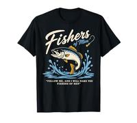 Pescadores De Hombres Fe Cristiana Jesús Escritura Religiosa Camiseta