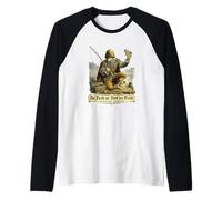 Pescar o no Pescar Divertido Juego de Palabras de Pesca de Shakespeare Camiseta Manga Raglan