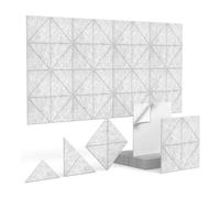 Pesderty 12 Paneles AcúSticos Autoadhesivos, Paneles de Pared Insonorizados de 12 X 12 X 0,4 Pulgadas para el Hogar, Estudio de GrabacióN, Oficina Gris Plateado