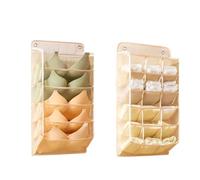 Pesderty 15/5 Rejillas Sujetador Ropa Interior Compartimento Bolsa Armario Prendas Titular Bolsa Colgar en la Pared Caja de Almacenamiento de Ropa Bolsa para ColgarA