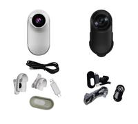 Pesderty 2 Juegos de Mini CáMara 1080P HD Tipo Clip para Cabeza Trasera CáMara Deportiva AccióN de Bicicleta Registrador AntivibracióN (con Negro)