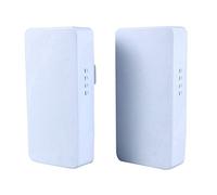 Pesderty 2 Uds Enrutador WiFi para Exteriores 2,4G 300Mbps Repetidor WiFi Puente InaláMbrico Enrutador 1KM Extensor WiFi de Alcance 24V PoE Enchufe de la UE