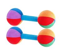 Pesderty 2 Uds. Mancuerna de Entrenamiento de Agarre para Bebés de 0 A 1 Año de Edad, Juguete Sonajero Masticable con Martillo de para Entrenamiento de Percepción Auditiva