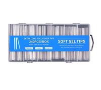 Pesderty 240 Piezas de Pegatinas de UñAs de Tubo de Agua SúPer Largas Son Adecuadas para el Baile de Vacaciones para Hacerte MáS