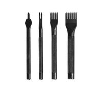 Pesderty 4 Piezas de Herramienta de para Bricolaje con Corte de Diamante Antideslizante Negro, Corte Plano Oblicuo, Galvanoplastia, Orificio de Corte de Diamante Cosido A Mano (5 Mm)