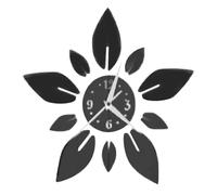 Pesderty 40Cm DIY Hoja Espejo AcríLico Espejo Reloj de Pared Etiqueta Relojes de Cuarzo Sala DecoracióN Reloj DecoracióN del Hogar Etiqueta A