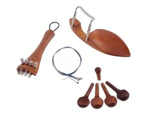 Pesderty Accesorios para ViolíN 4/4, Clavijas de AfinacióN, Placa de Dibujo, Cuerdas Traseras, Mentonera, Tornillos, Juego de Cuerdas para ViolíN de AfinacióN