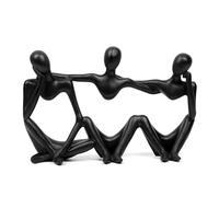Pesderty Acentos de DecoracióN Negros, DecoracióN del Hogar Negra, DecoracióN de Estantes Abstractos de Resina, Decoraciones de EstanteríAs Modernas para el Hogar