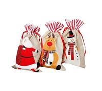 Pesderty Bolsa de Dulces NavideñAs con CordóN, Bolsas de Regalo, Bolsas Lindas de Arpillera NavideñA para Recuerdos de Fiestas NavideñAs