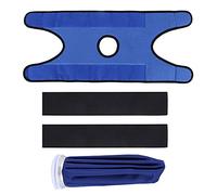 Pesderty Bolsas de Hielo con Correas, Paquete de Bolsas de Hielo Reutilizables de Terapia de FríO Caliente y Envoltura para Cabeza, Hombro, Espalda, Rodilla. (9 Pulgadas, Azul)