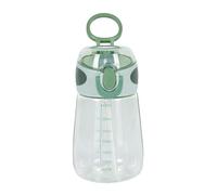 Pesderty Botella de Agua de 400 Ml con Pajita para NiñOs PequeñOs con Asa, Botella con Pajita de Boca a Prueba de Fugas B