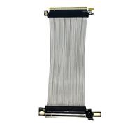 Pesderty Cable de Extensión para Tarjeta Gráfica GPU PCIe 5.0 X16, Cable PCI-e 5.0 Gen5 de 64 GB/S, Chapado en Plata, Cable Elevador en Ángulo Recto de 90°, 10 cm