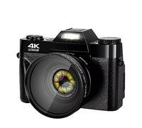 Pesderty CáMara de FotografíA Digital 4K WiFi Web CAM Vintage Video Recorder 48MP Streaming VideocáMara CáMara con Lente Gran Angular