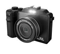 Pesderty CáMara Digital con Pantalla IPS de 3 Pulgadas para FotografíA, CáMara Vlog 4K, CáMara Frontal y Trasera de Doble CáMara con DeteccióN de Rostro con Enfoque AutomáTico