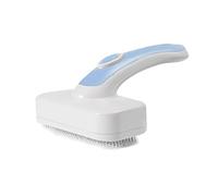 Pesderty Cepillo Autolimpiante para Mascotas para Mudar y Acicalar Perros de Pelo y Corto, Cepillo RetráCtil para Gatos, Azul